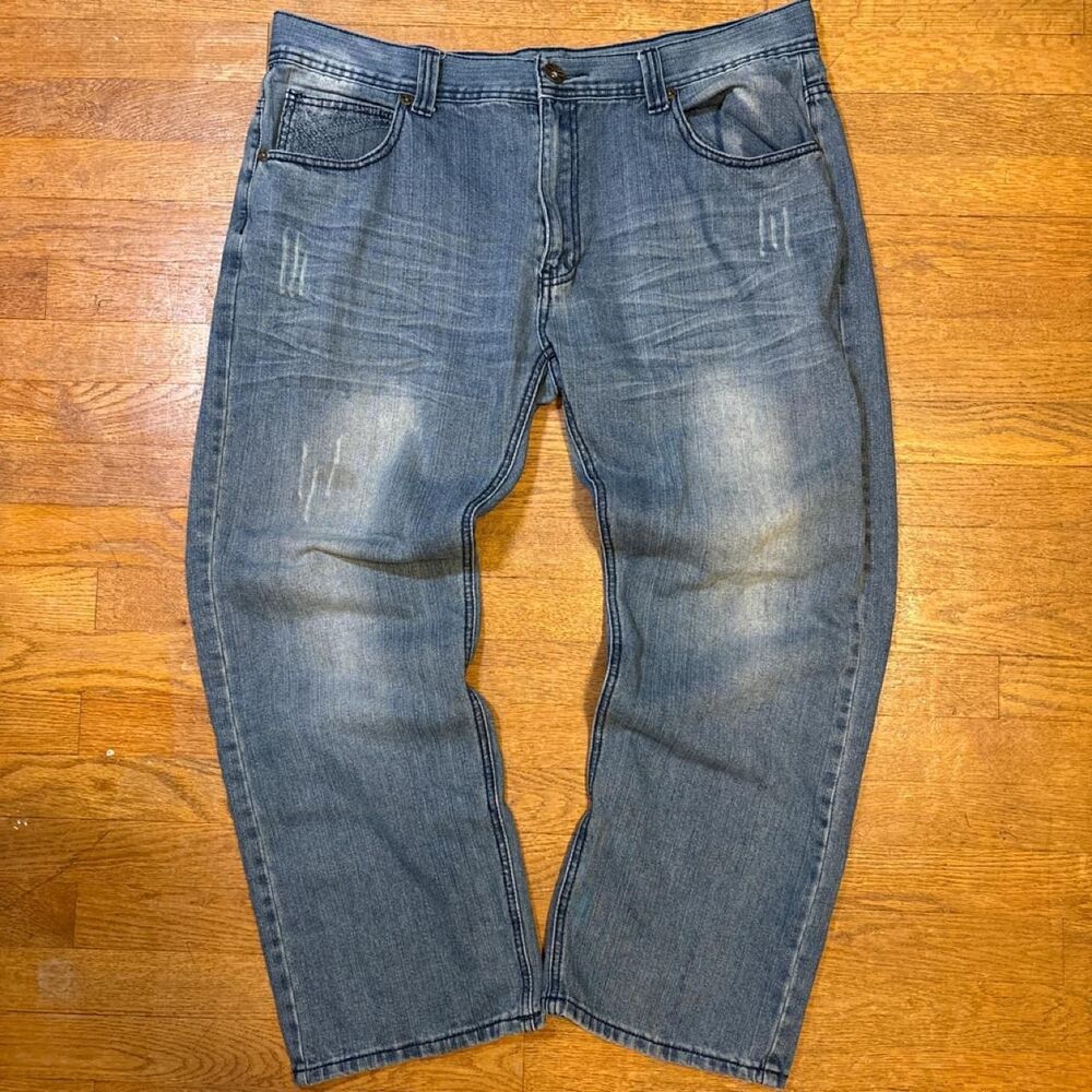 Men's Blue and Navy Jeans